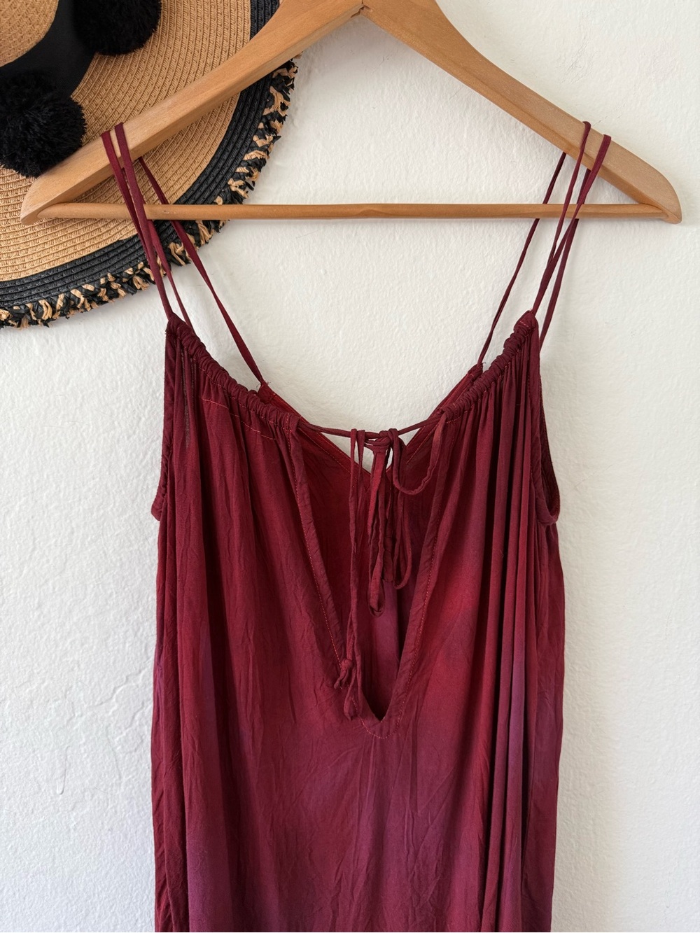 Acacia Swimwear Red Tie Dye Strappy Tank Top Cami XS Beachy Vacation - Picture 11 of 15